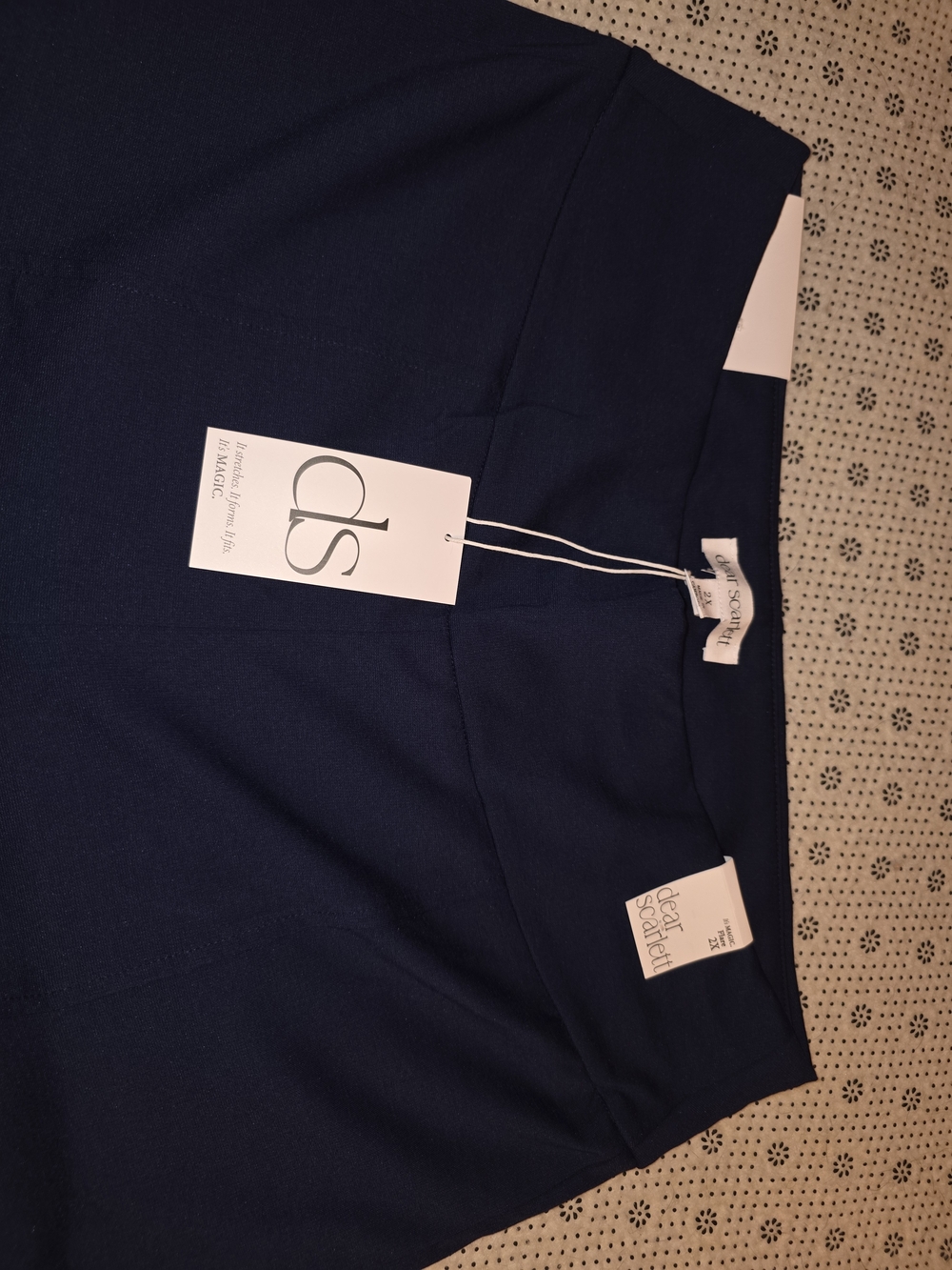 NWT Dear Scarlett It’s Magic Flare Pants Navy Blue Plus Size 2X - Picture 3 of 5